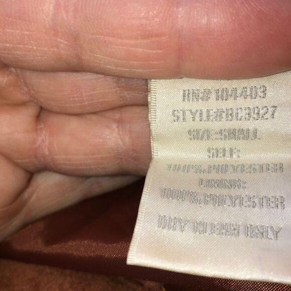 J.O.A. Los Angeles Fringe Skirt Small Brown Lined Hidden Side Zipper Hook Eye - Picture 10 of 10